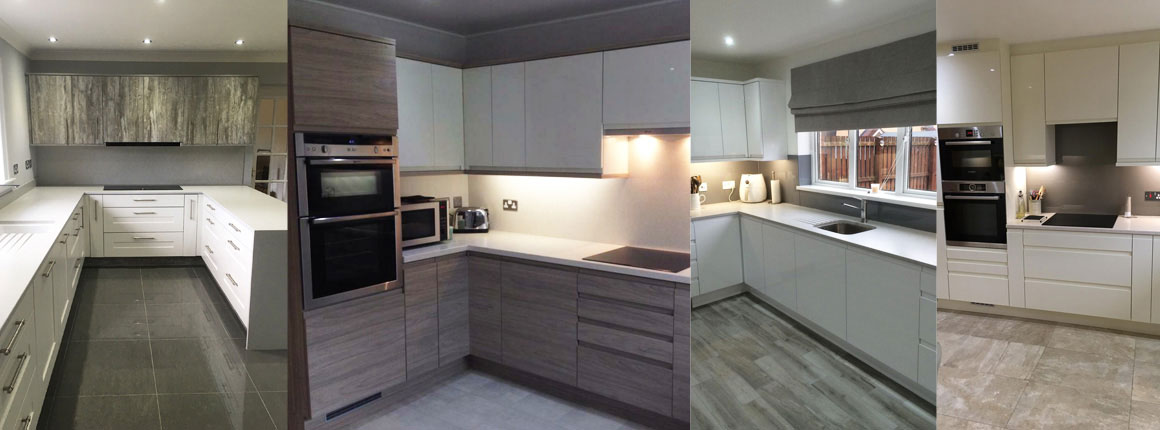 Modern kitchen cabinets upgrading an outdated kitchen style.